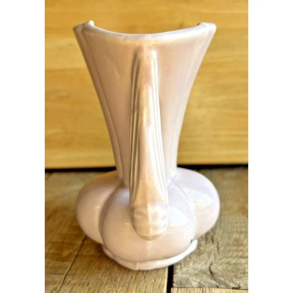 Vtg Niloak Pink Ceramic Pottery Flower Vase 6